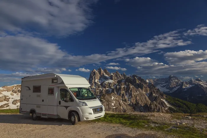 Framed Print : Camper paring at 2300 m sea level Framed Print : Camper paring at 2300 m sea level