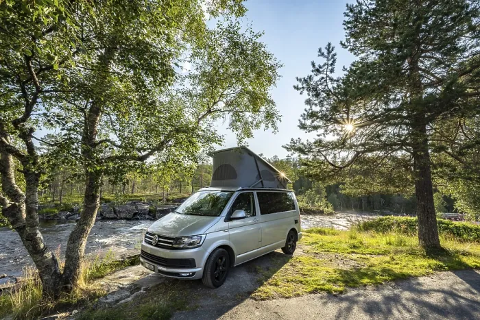Framed Print : Camper, VW California, Majavatnet Framed Print : Camper, VW California, Majavatnet