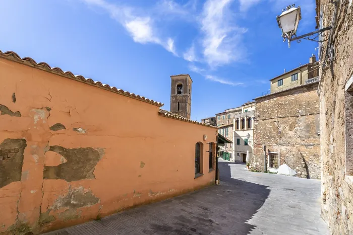 Framed Print : Campiglia Marittima, medieval mountain village in Tuscany