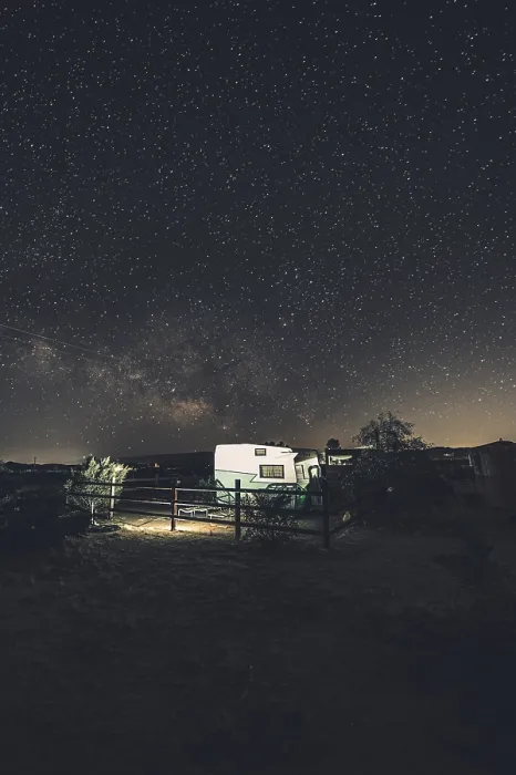 Framed Print : Camping in Joshua Tree National Park under a starry sky Framed Print : Camping in Joshua Tree National Park under a starry sky