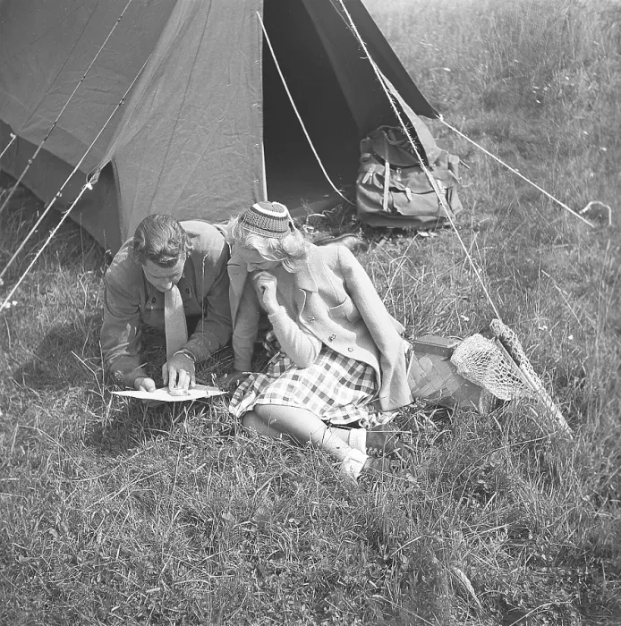 Framed Print : Camping in the old days Framed Print : Camping in the old days