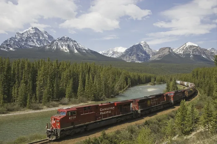 Framed Print : Canadian Pacific Railway train on track