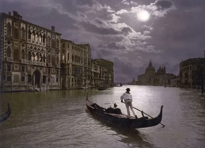 Framed Print : Canale Grande in moonlight, Venice Framed Print : Canale Grande in moonlight, Venice
