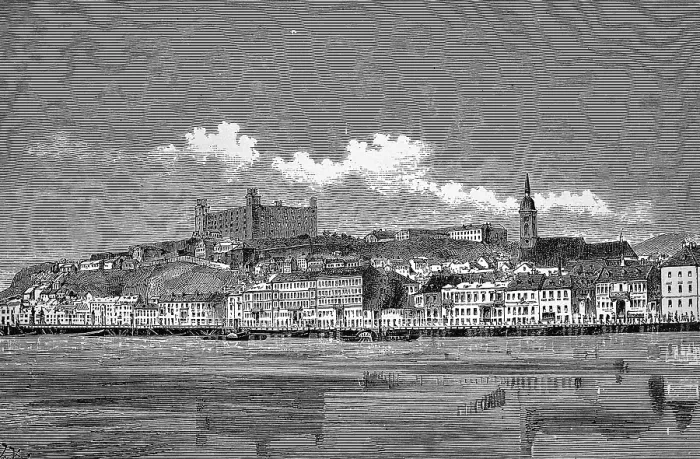 Framed Print : Capital Bratislava or Pressburg on the Danube Framed Print : Capital Bratislava or Pressburg on the Danube