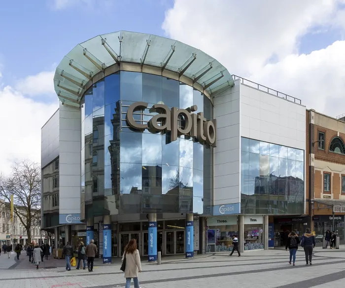 Framed Print : Capitol modern shopping centre development in city centre of Cardiff Framed Print : Capitol modern shopping centre development in city centre of Cardiff