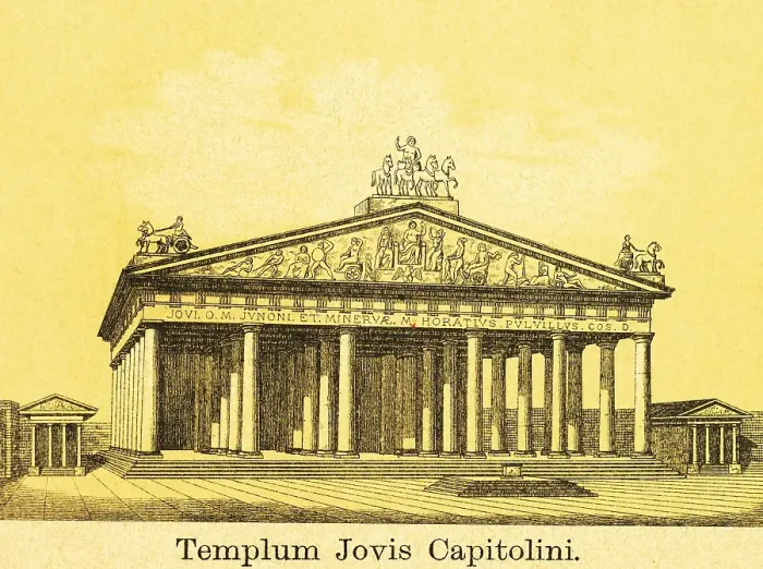 Framed Print : The Capitoline Temple on the Capitoline Hill Framed Print : The Capitoline Temple on the Capitoline Hill