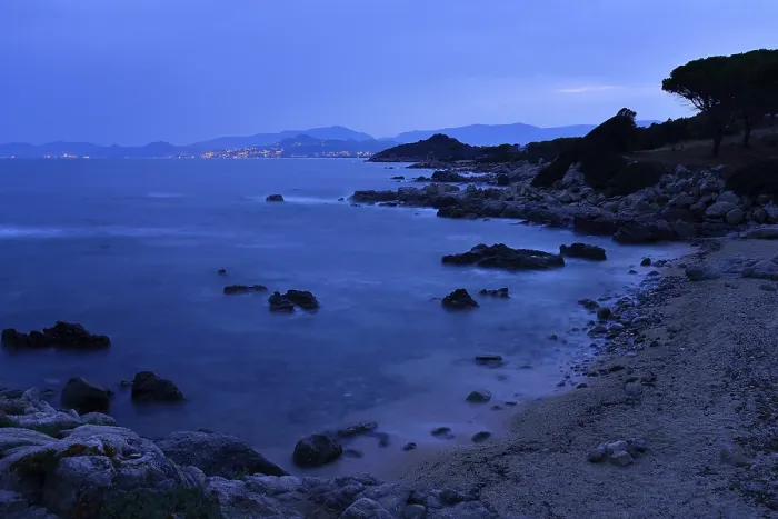 Framed Print : Capo Ferrato at night, Costa Rei
