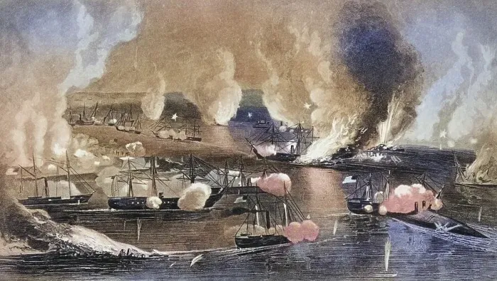 Framed Print : Capture of Forts Jackson and St