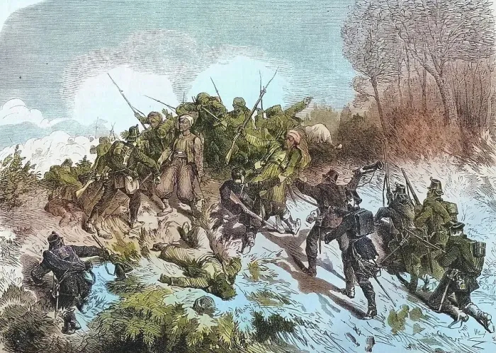 Framed Print : Capture of Turros by North German Jaeger near Woerth Framed Print : Capture of Turros by North German Jaeger near Woerth