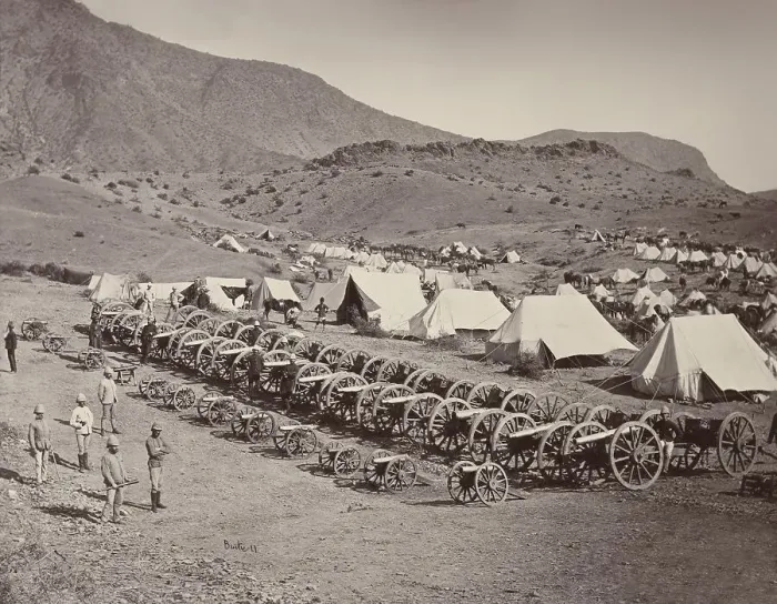 Framed Print : Captured Guns after the Battle of Ali Masjid Framed Print : Captured Guns after the Battle of Ali Masjid