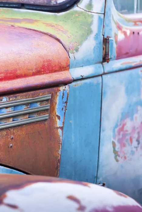 Framed Print : Car, colourful paint pattern, vintage car Framed Print : Car, colourful paint pattern, vintage car