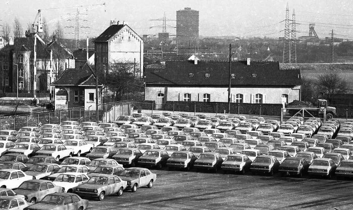 Framed Print : Car dump at the Opel Bochum plant on 3 Framed Print : Car dump at the Opel Bochum plant on 3