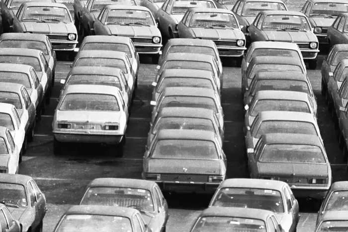 Framed Print : Car dump at the Opel Bochum plant on 3 Framed Print : Car dump at the Opel Bochum plant on 3