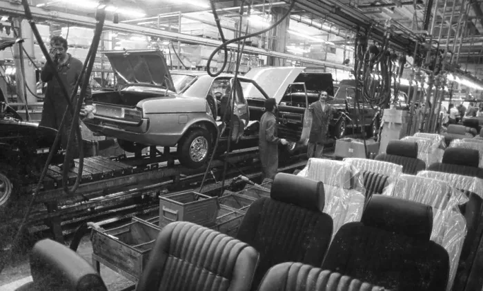 Framed Print : Car production at the Ford factory on 12 Framed Print : Car production at the Ford factory on 12