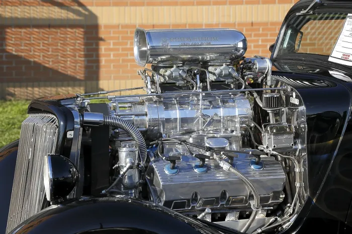 Framed Print : Car show, engine, Province of Quebec, Canada