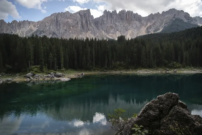 Framed Print : Carezza lake, dolomiti, italy