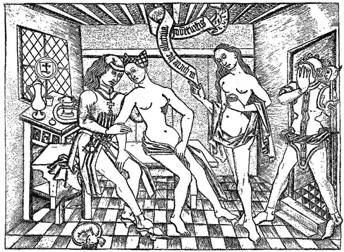Framed Print : Caricature from the 15 Century