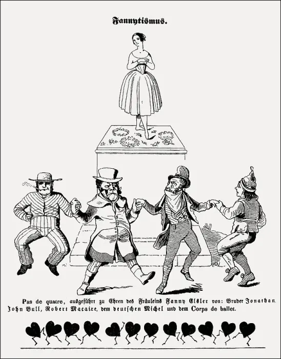 Framed Print : Caricature on Fanny Elssler, 1810 - 1884 Framed Print : Caricature on Fanny Elssler, 1810 - 1884