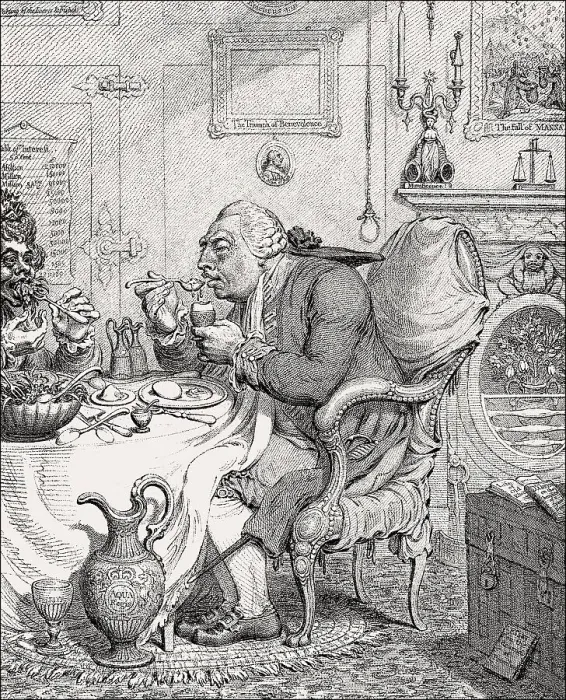 Framed Print : Caricature about George III, King of Great Britain Framed Print : Caricature about George III, King of Great Britain