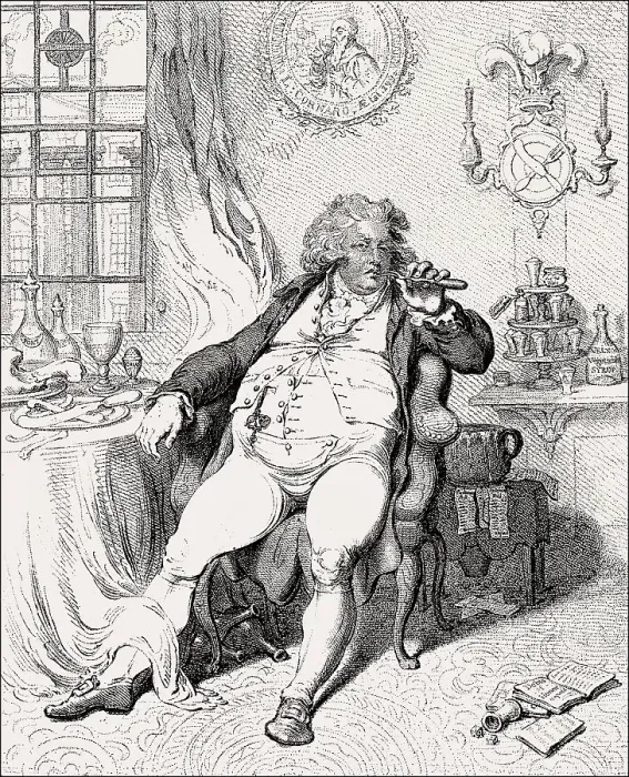 Framed Print : Caricature about George IV, King of Great Britain
