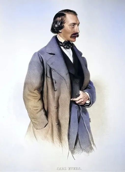 Framed Print : Carl Evers (born 8 April 1819 in Luebeck)