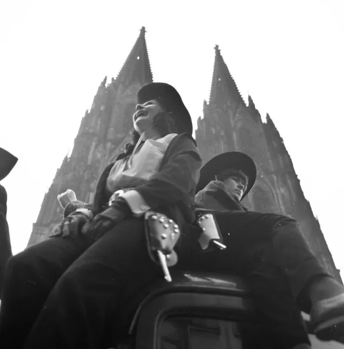 Framed Print : The carnival parade in 1966 in Cologne Framed Print : The carnival parade in 1966 in Cologne