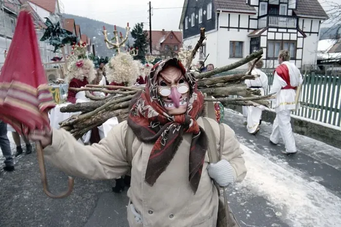 Framed Print : Carnival in Wasungen, Thuringia on 13