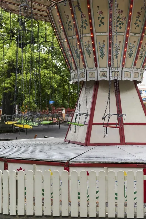 Framed Print : Empty carousel, crisis, bankruptcy