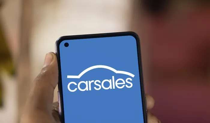 Framed Print : Carsales logo is displayed on smartphone Framed Print : Carsales logo is displayed on smartphone