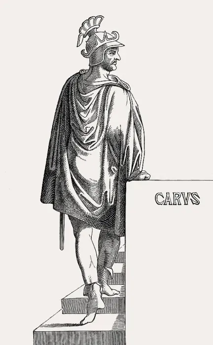 Framed Print : Carus, c. 222 - 283, Roman Emperor from 282 to 283
