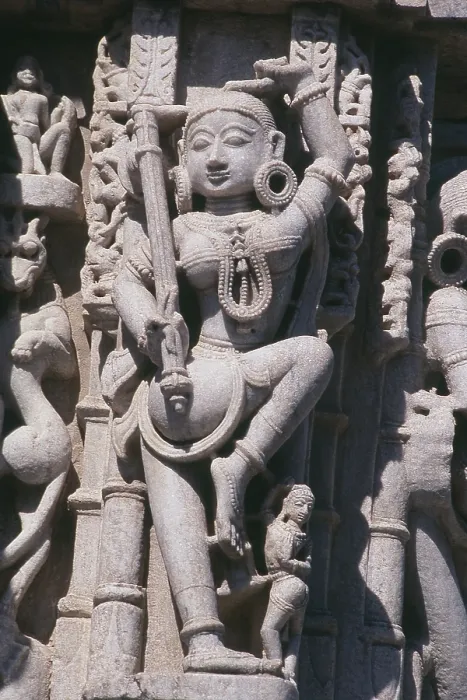 Framed Print : Carved figure of Surya sun temple