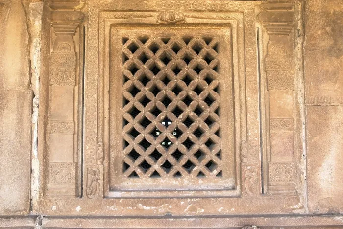 Framed Print : Carved stone window in Durga temple Framed Print : Carved stone window in Durga temple