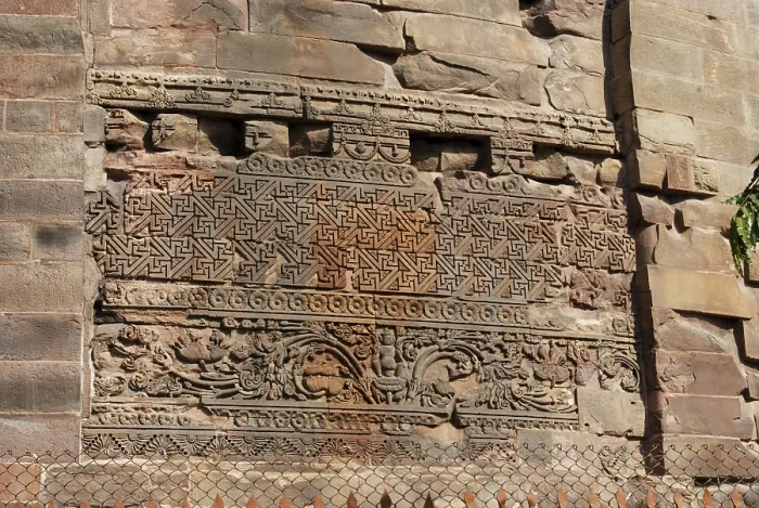 Framed Print : Carving on stupa at Sarnath, Varanasi