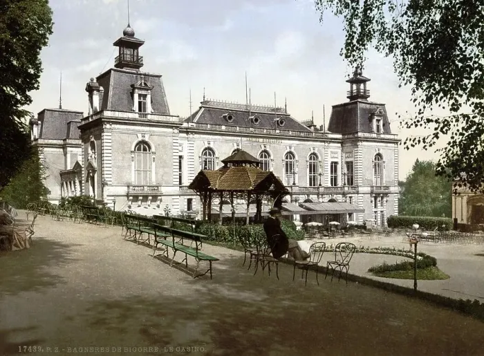 Framed Print : The Casino, c. 1890, Bagneres de Bigorra Framed Print : The Casino, c. 1890, Bagneres de Bigorra