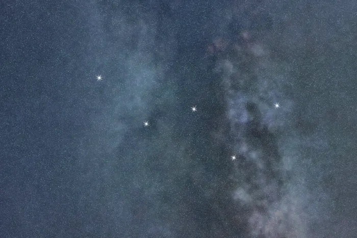 Framed Print : Cassiopeia star constellation, Night sky