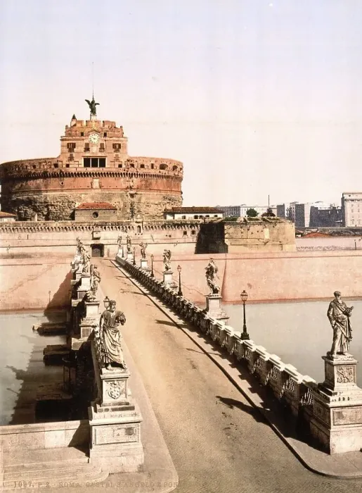 Framed Print : Castle and bridge of St. Angelo