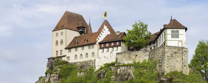 Framed Print : Castle of Burgdorf along the river Emme high on a hill entrance to Emmental Framed Print : Castle of Burgdorf along the river Emme high on a hill entrance to Emmental