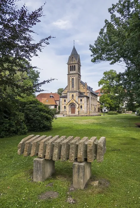 Framed Print : Castle chapel in Sutthausen Manor Park