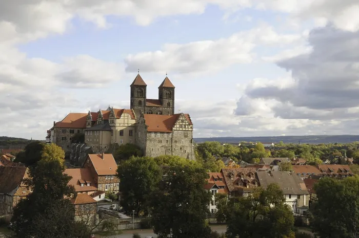 Framed Print : Castle, collegiate church, Quedlinburg