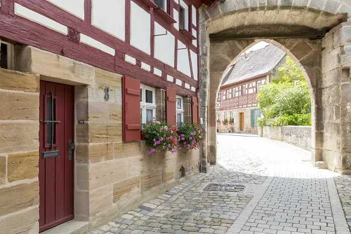 Framed Print : Castle gate of Cadolzburg Castle