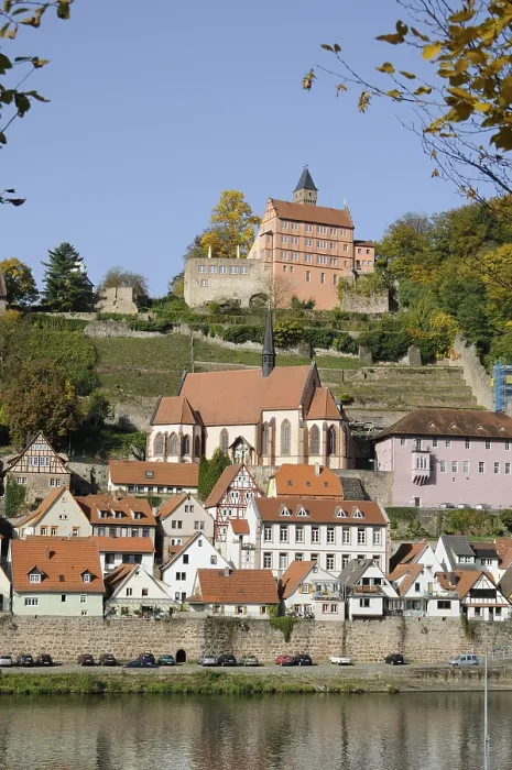 Framed Print : Castle, Hirschhorn, Hesse, Neckar