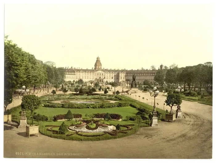 Framed Print : The castle in Karlsruhe, Baden-Wuerttemberg