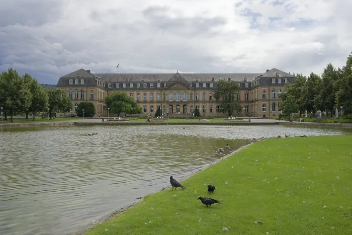 Framed Print : Castle pond in Stuttgart, municipal park Framed Print : Castle pond in Stuttgart, municipal park