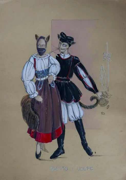 Framed Print : Cat and fox, gatto e volpe, theatre traditional costume from Pinocchio Framed Print : Cat and fox, gatto e volpe, theatre traditional costume from Pinocchio