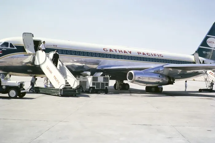 Framed Print : Cathay Pacific Airline Convair 880 M jet airliner, VR HFS, 1963 Framed Print : Cathay Pacific Airline Convair 880 M jet airliner, VR HFS, 1963