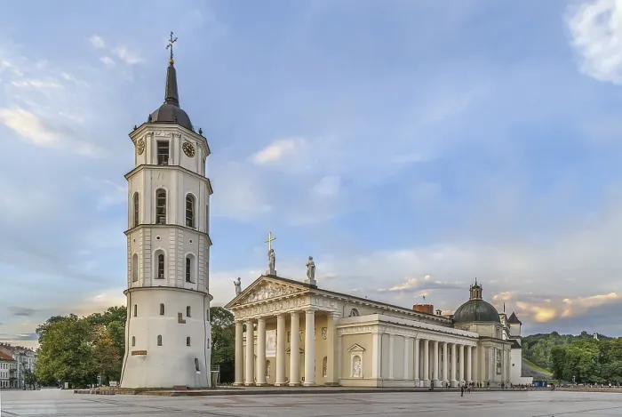 Framed Print : Cathedral Basilica of St Stanislaus and St Ladislaus in Vilnius