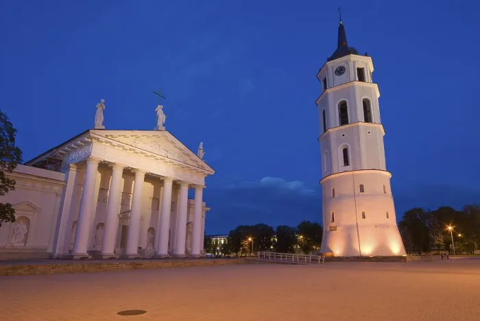 Framed Print : Cathedral and Cathedral's Square at night Framed Print : Cathedral and Cathedral's Square at night