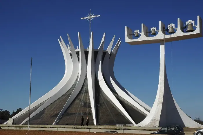 Framed Print : The cathedral Nossa Senhora da Aparecida in Brasilia
