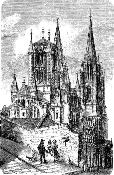 Framed Print : The Cathedral Notre-Dame de Coutances of Coutances