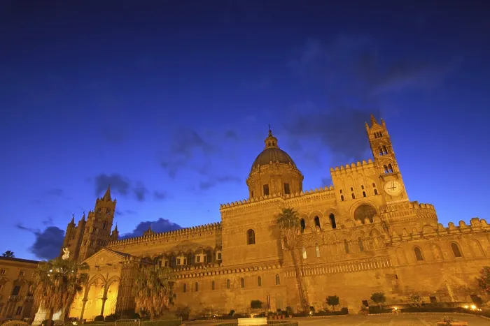 Framed Print : The Cathedral of Palermo at dusk, Palermo, Sicily Framed Print : The Cathedral of Palermo at dusk, Palermo, Sicily